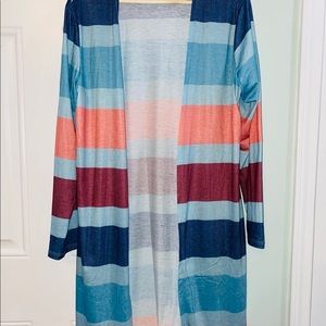Large Stripe Colorful Cardigan